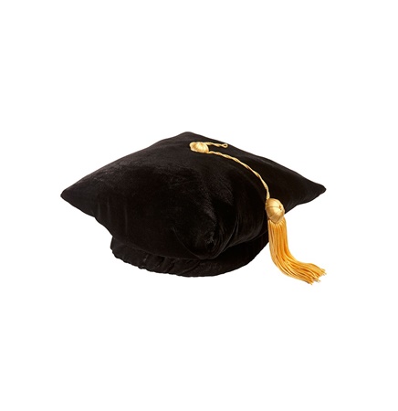 Deluxe College Graduation Tam (4 Sided - w/Attached Gold Bullion)