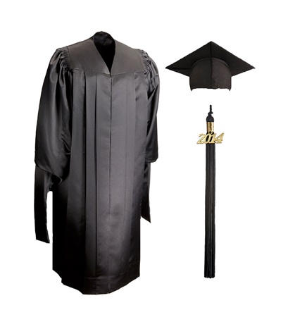 Full fit-Masters Graduation Cap & Gown - Deluxe - Dull Shine Fabric