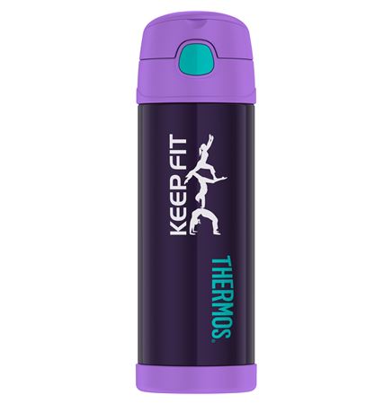 16 Oz. Thermos® FUNtainer® Stainless Steel Water Bottle w/Spout (Purple)