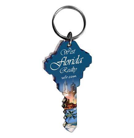 Real Estate/Key Shaped Key Chains (5 Square Inches)