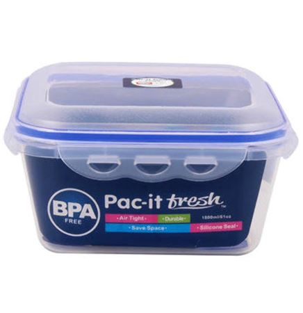 Pac-it Fresh 61oz Square Food Container