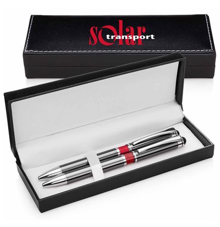 Stylus Metal Pen w/ Colored Middle Ring Gift Set