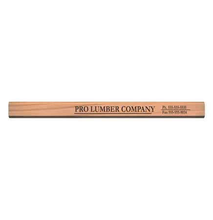 Made In The USA Carpenter 700™ Flat Medium Lead Solid Pencil (Raw Wood Finish)