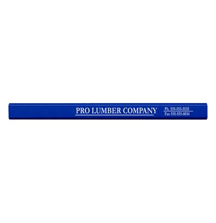 Made In The USA Carpenter 700™ Flat Medium Lead Solid Pencil (Royal Blue)