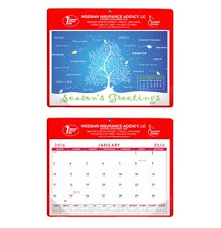 Calendar Doodle Pad w/ Metal Hanging Grommet & Greeting Page - Stock Colors
