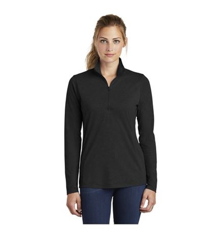 Sport-Tek® Ladies' PosiCharge® Tri-Blend Wicking 1/4-Zip Pullover Sweatshirt