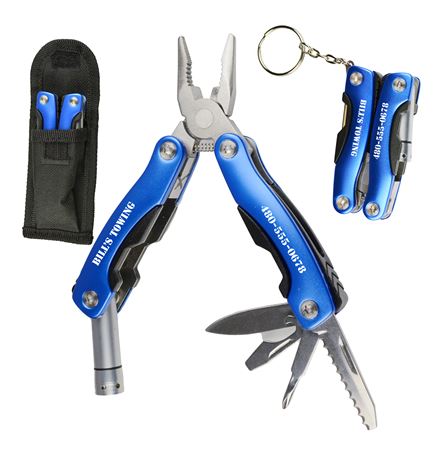 6-in-1 Multi-Tool W/ Flashlight, Pliers, Knife and Screwdriver Key Chain