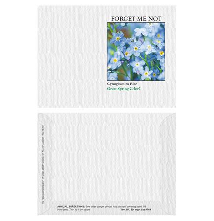 Impression Series Forget Me Not Blue Flower Seeds - Digital Print/ Front & Back Imprint