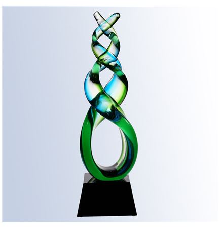 Allegiance Art Glass Award 11 3/4"H