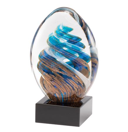Electric Colors Art Glass Award 6"H